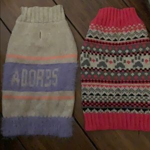 Lot of 2 doggie sweaters size xs